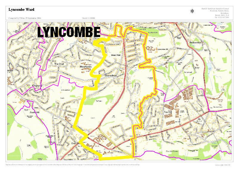 Lyncombe map