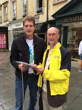 Paul Crossley and Dan Snow at Lets Stay Together event in Bath 19.08.14 small file