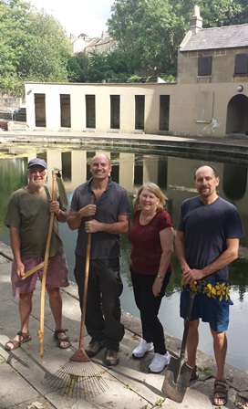 Steve Bradley helping at Cleveland Pools no scythe August 2014 small file