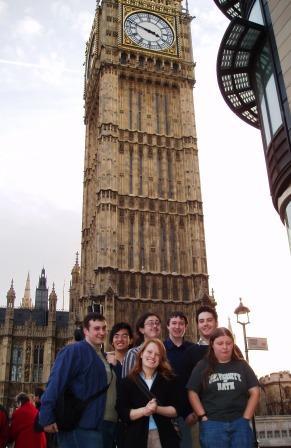 Bath Uni Lib Dems with Big Ben